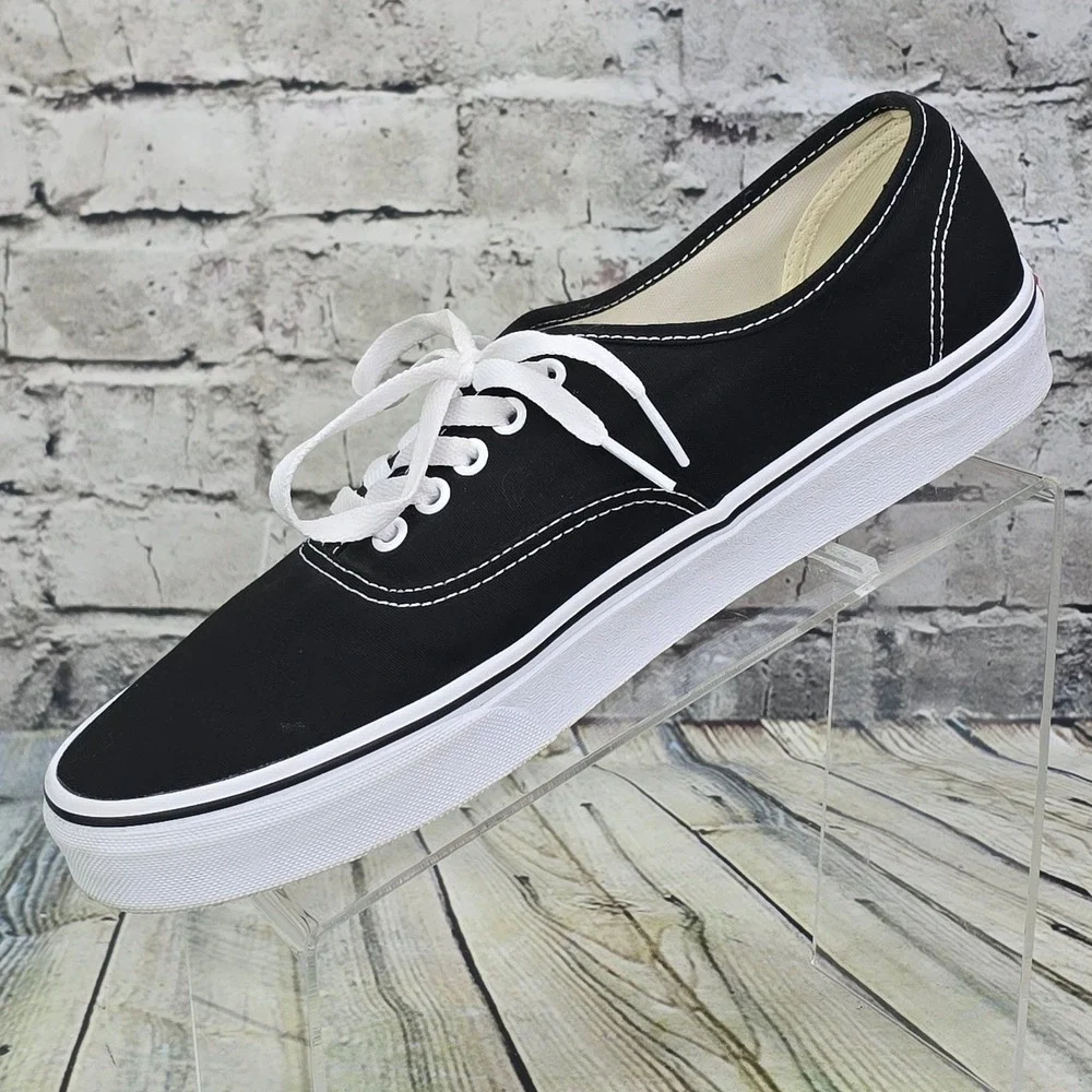 Vans Off the Wall Sneakers Mens 11.5 Black Canvas Low Top Skate Shoes 500714